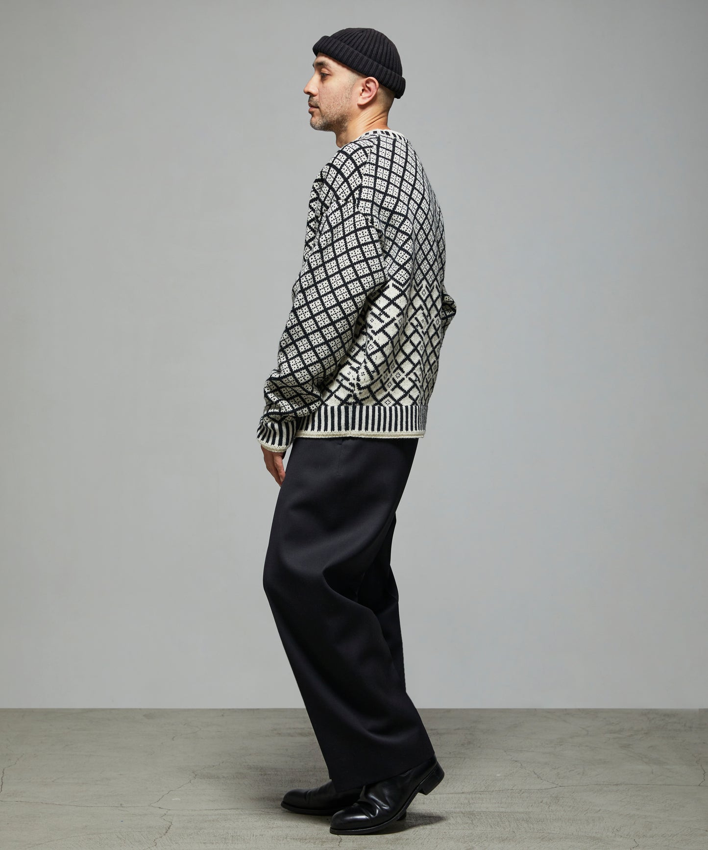 CORAL SANQUHAR SWEATER