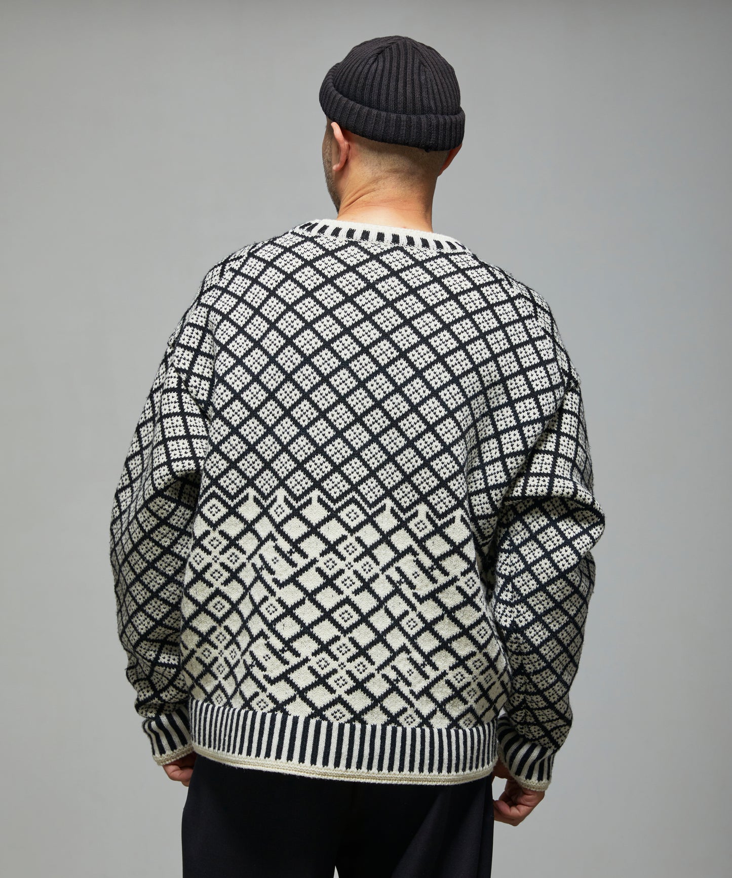 CORAL SANQUHAR SWEATER