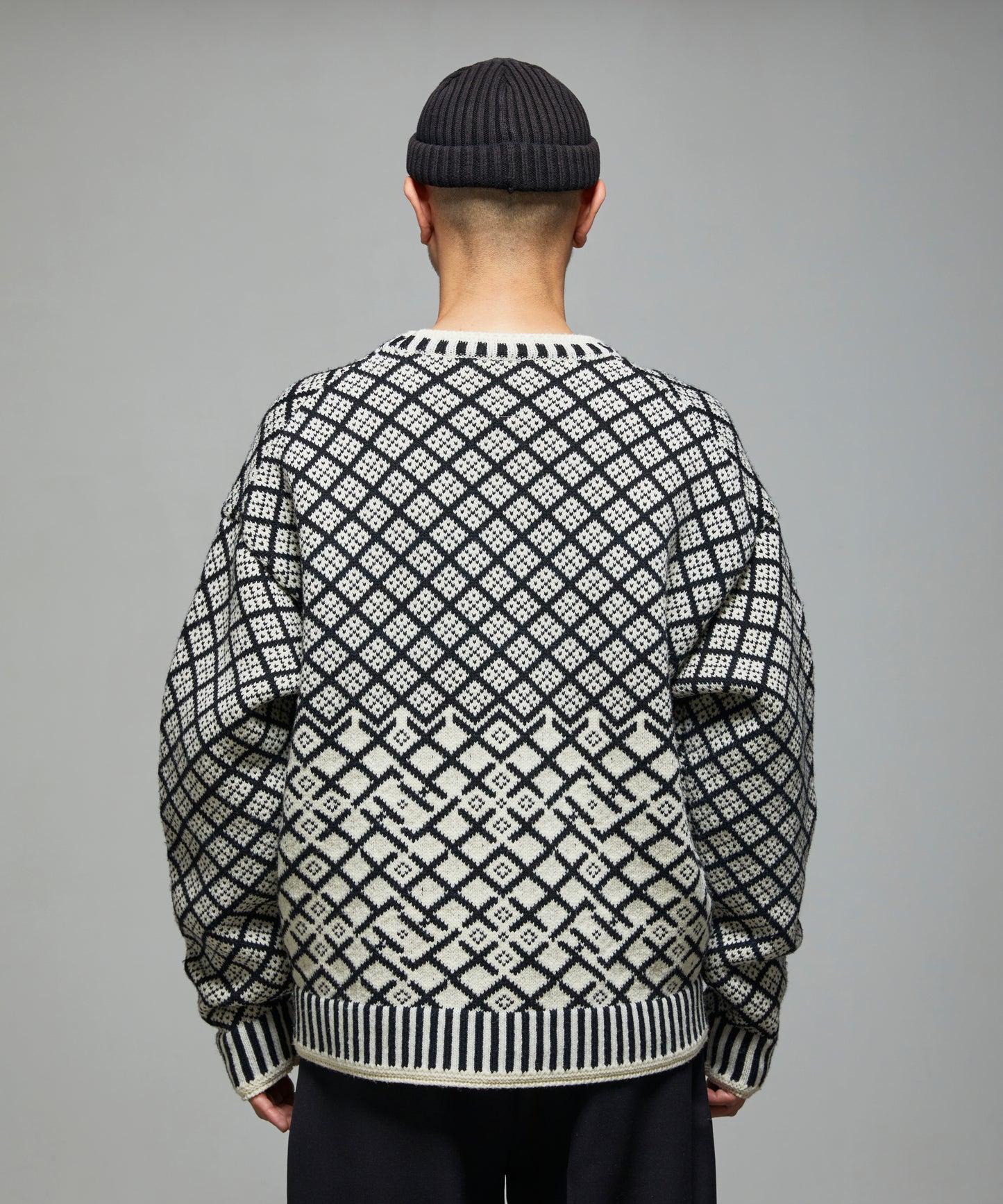 CORAL SANQUHAR SWEATER